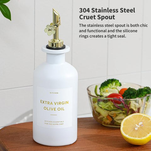 HOMCDALY oil and vinegar cruet set on a modern kitchen counter