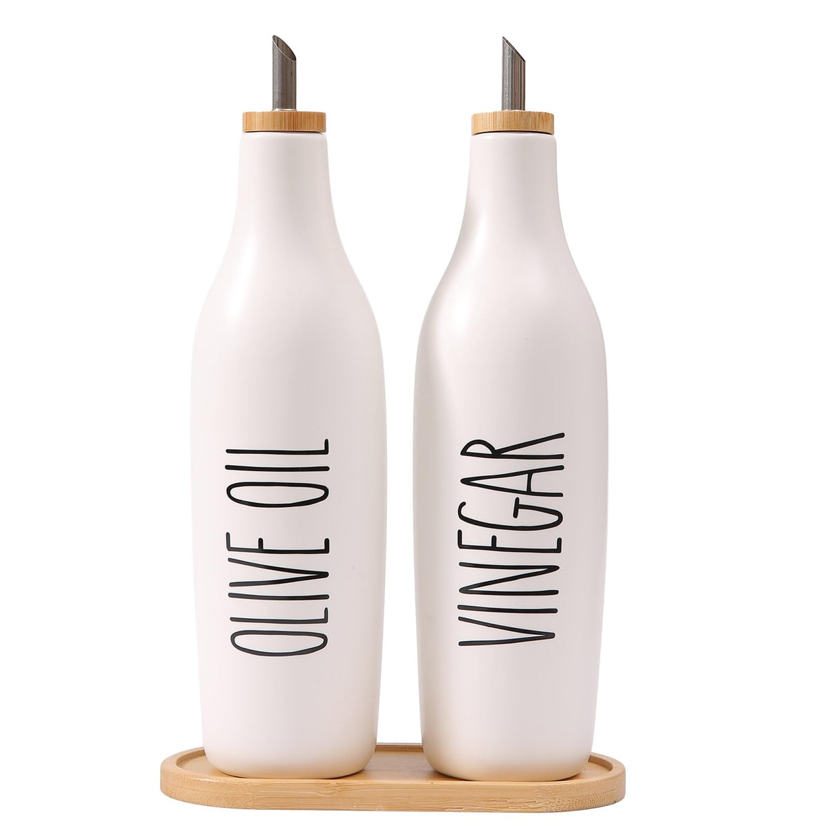 HOMCDALY olive oil dispenser on counter for convenient pouring