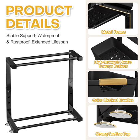 Homde waterproof and rustproof trays for durable under-sink storage