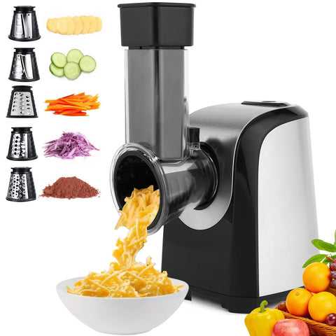 Homdox 5-in-1 cones for versatile shredding and slicing in home kitchens.