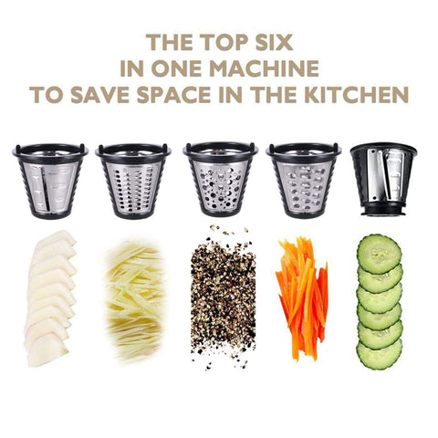 Homdox easy-clean design with detach chute and blades.