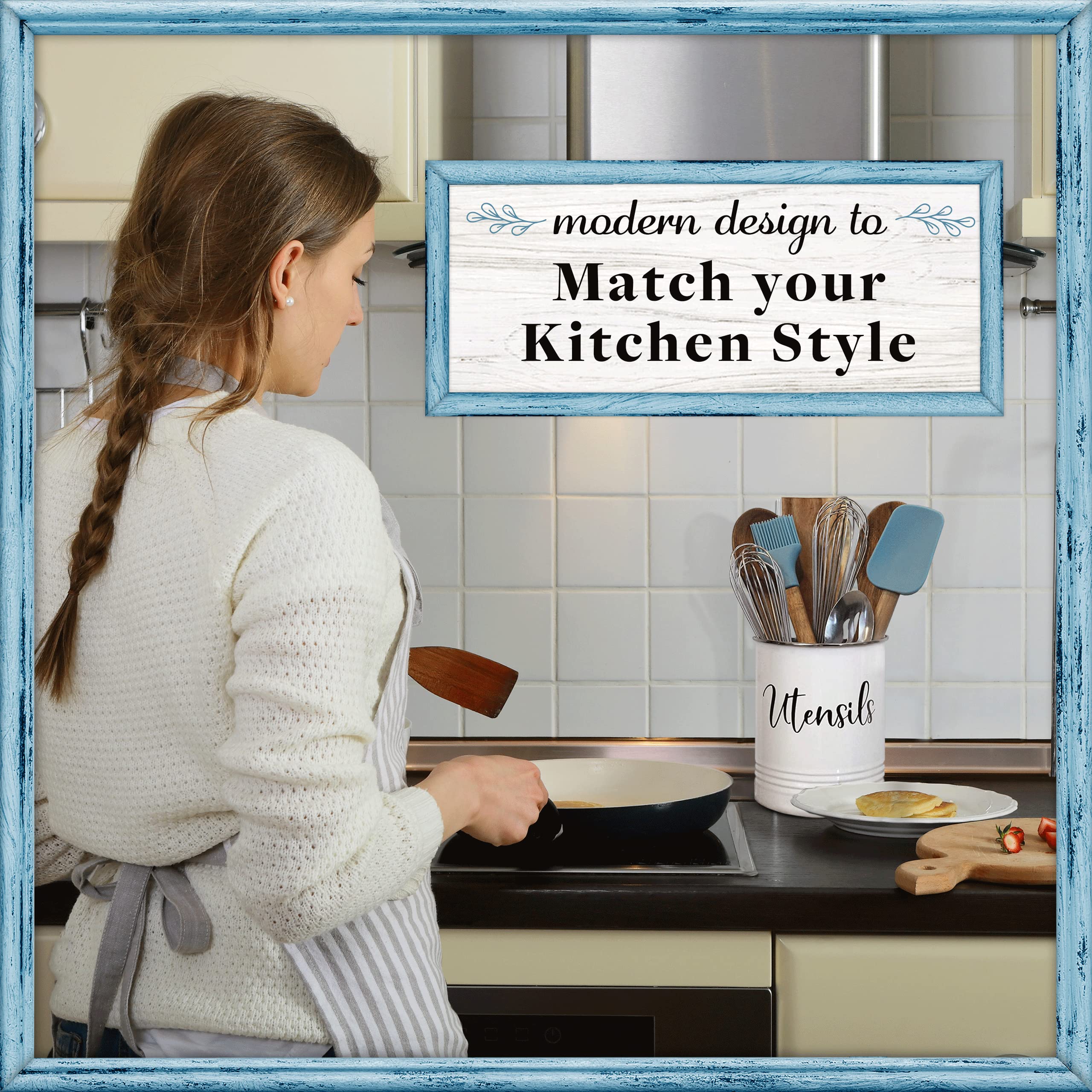 Home Acre Designs vintage decor elevates kitchen style while keeping tools accessible