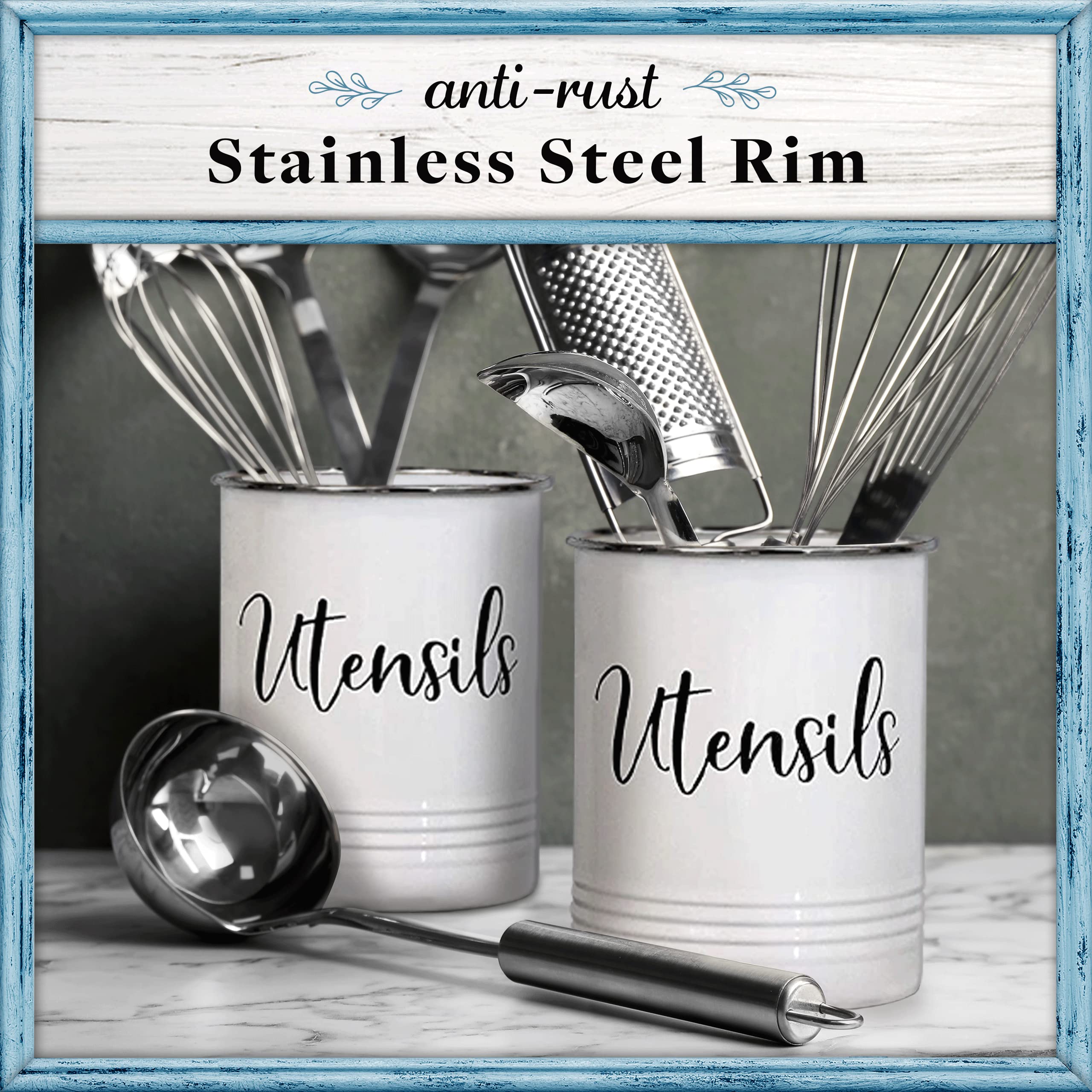 Home Acre Designs reliable utensil holder withstands daily use with lasting charm