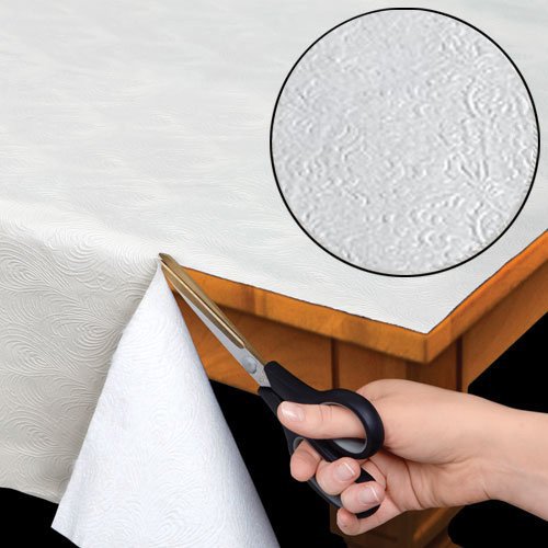 Home Bargains Plus quilted table pad top view showing heat-resistant surface.