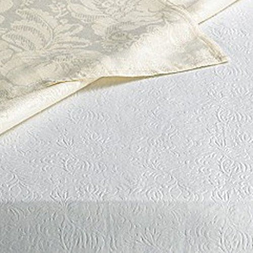 Home Bargains Plus quilted table pad with flannel backing providing non-slip protection for tables.