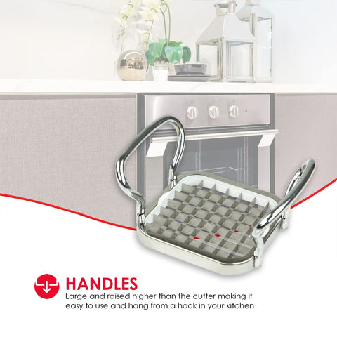 Home Basics French Fry Cutter compact design saves cabinet space