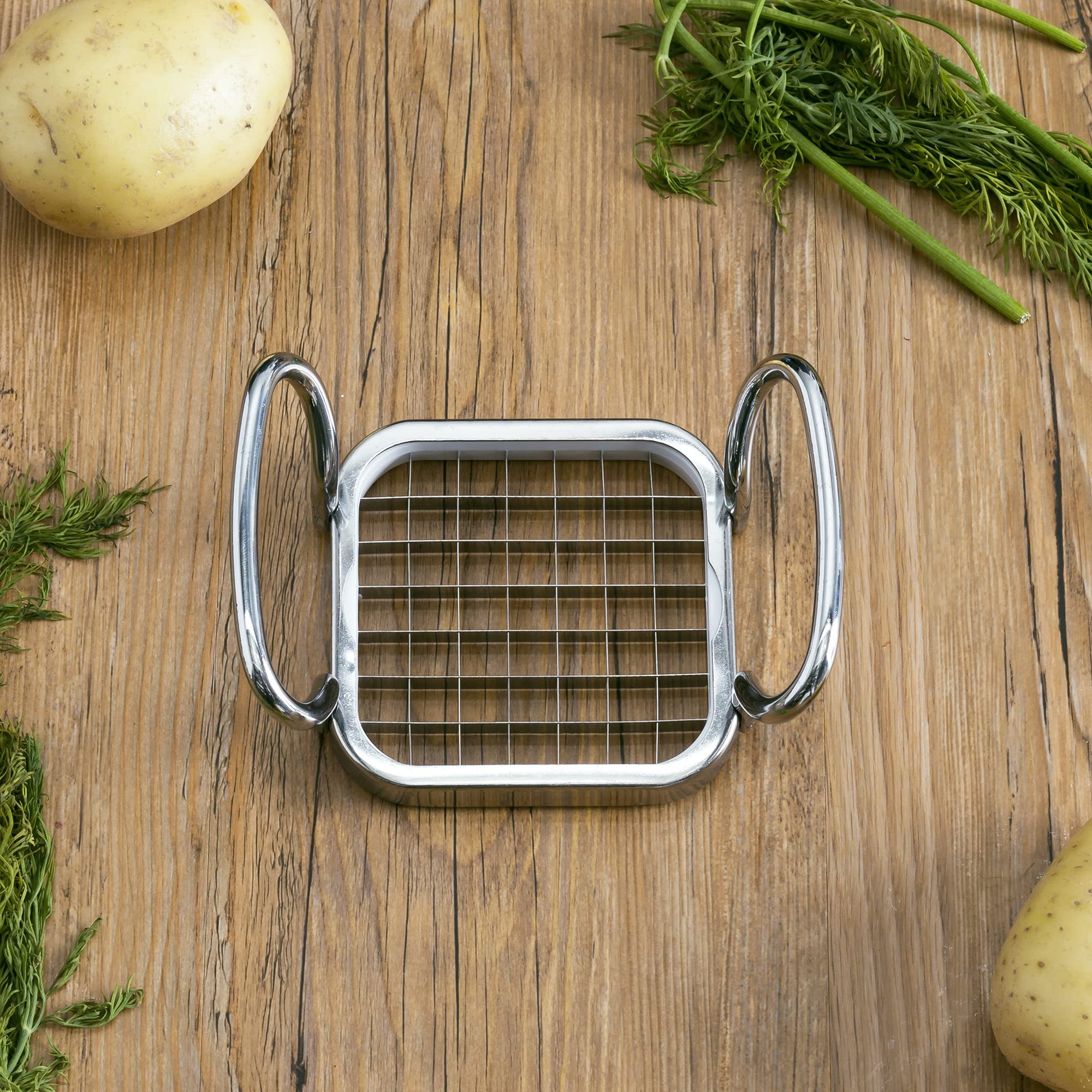 Home Basics French Fry Cutter durable stainless steel construction