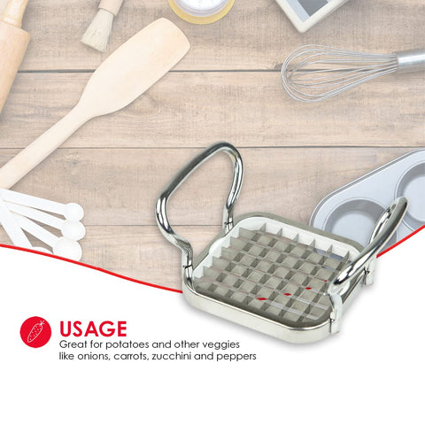 Home Basics French Fry Cutter with multiple squares for batch fries