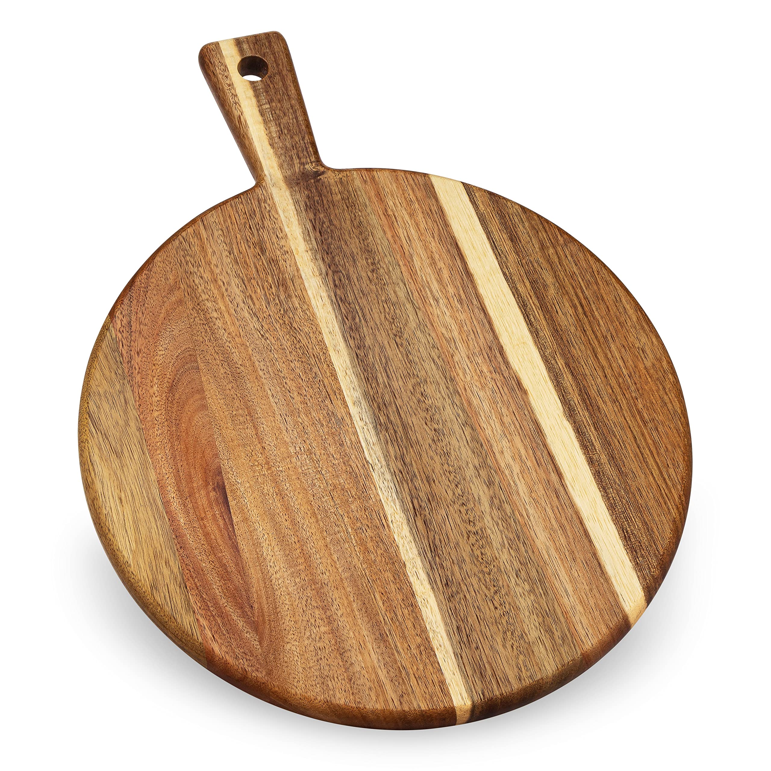 Home Beets Acacia cutting board with handle ideal for prep and serving