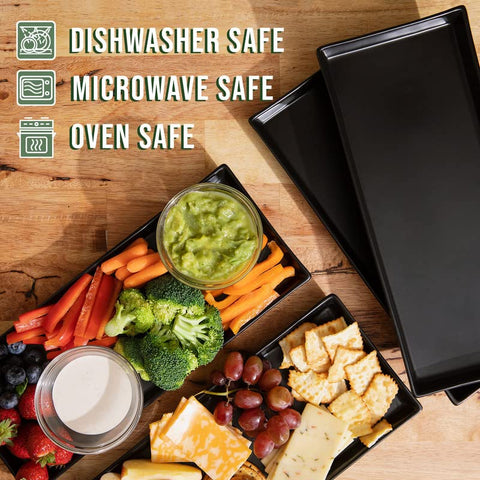 Home Beets durable ceramic trays with a smooth, non-porous surface.