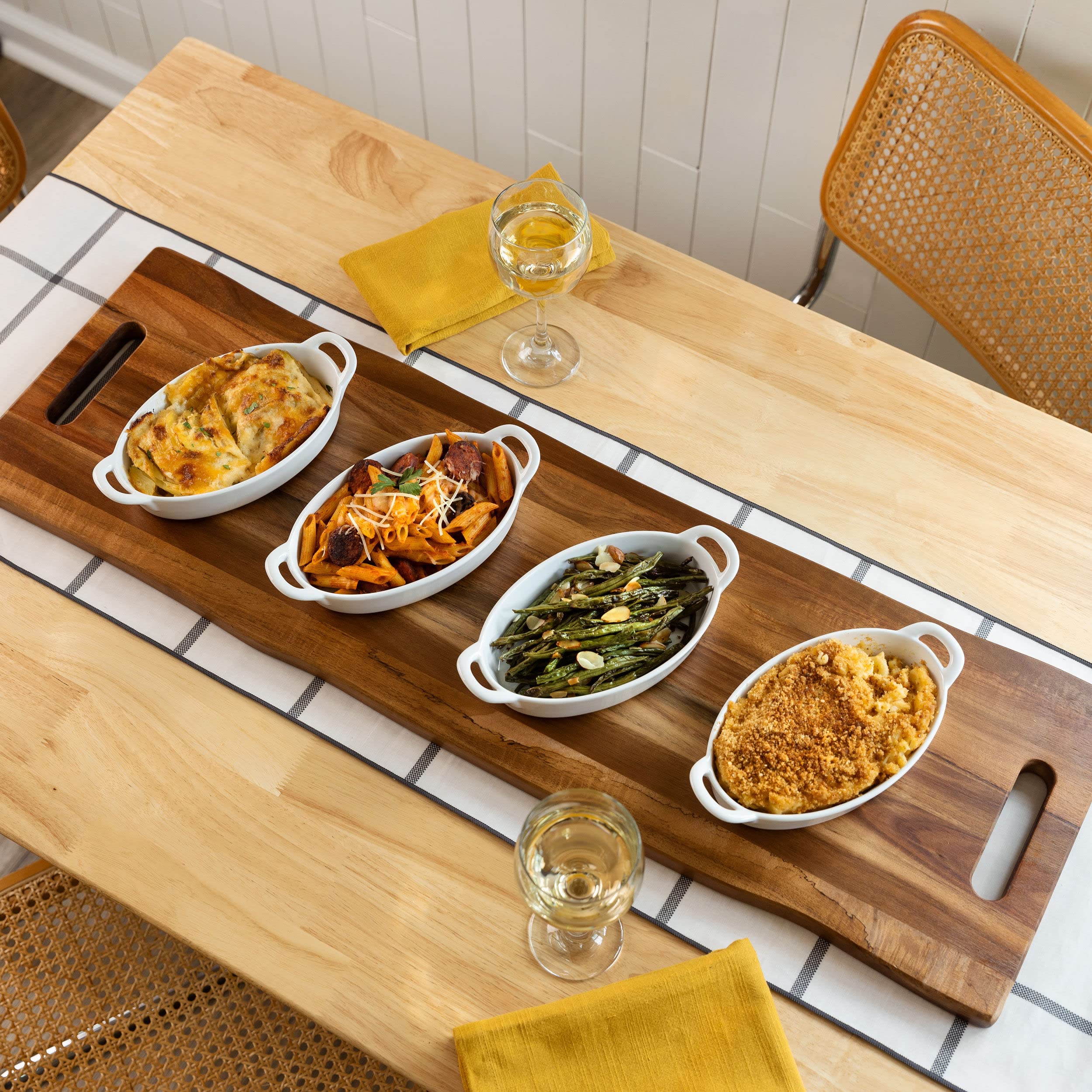 Home Beets serving board with cheese and crackers for stylish tapas