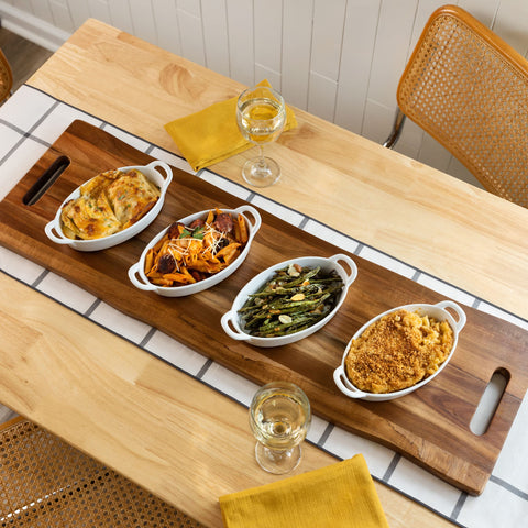 Home Beets serving board with cheese and crackers for stylish tapas