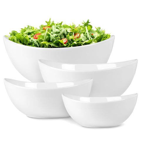 Home Beets 10oz white ceramic serving bowl for salads and sides.
