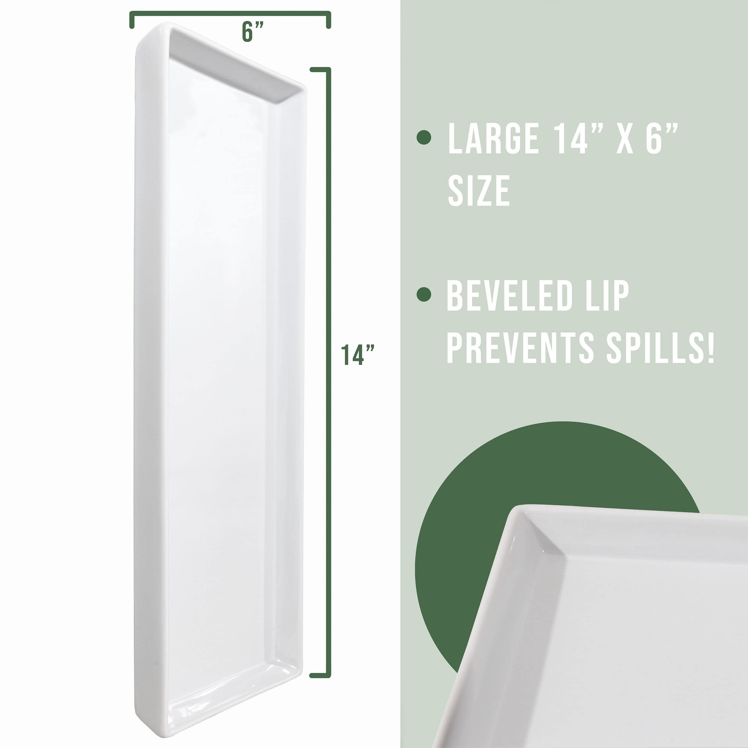 Home Beets white ceramic serving platter edge detail highlights durable lip for stable servings.