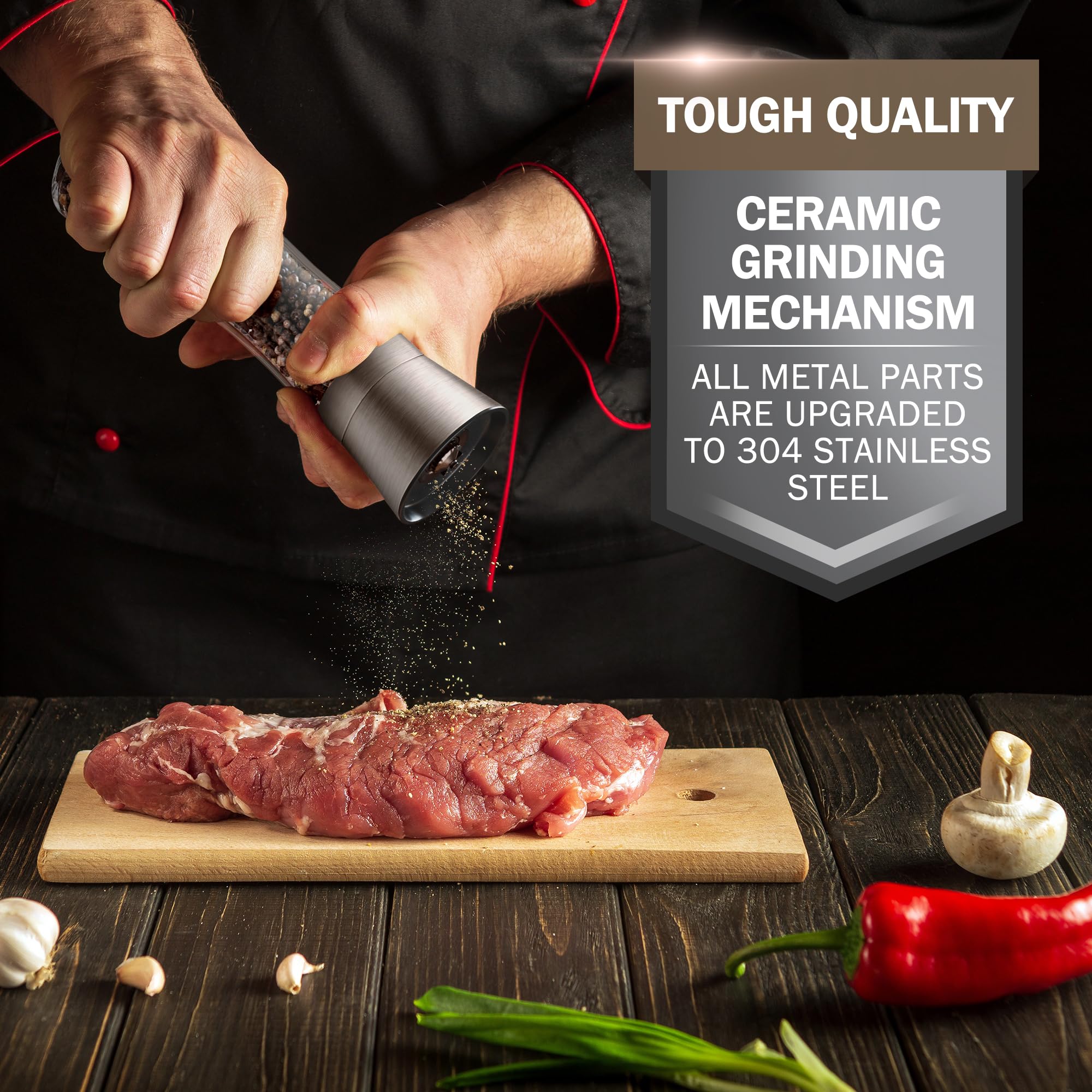 Funnel and branded packaging with Chef Ebook aid kitchen prep.
