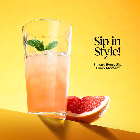 Crystal-clear, sparkling highball glass from Home Essentials & Beyond.