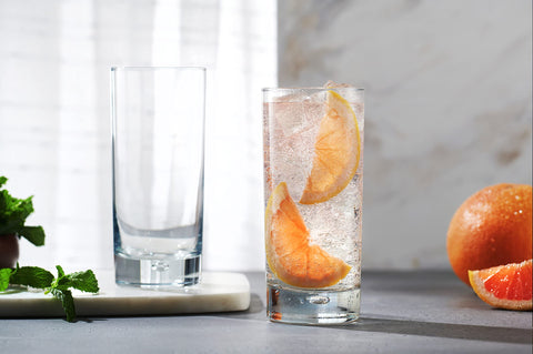 Home Essentials & Beyond highball glasses are dishwasher-safe and easy to clean.