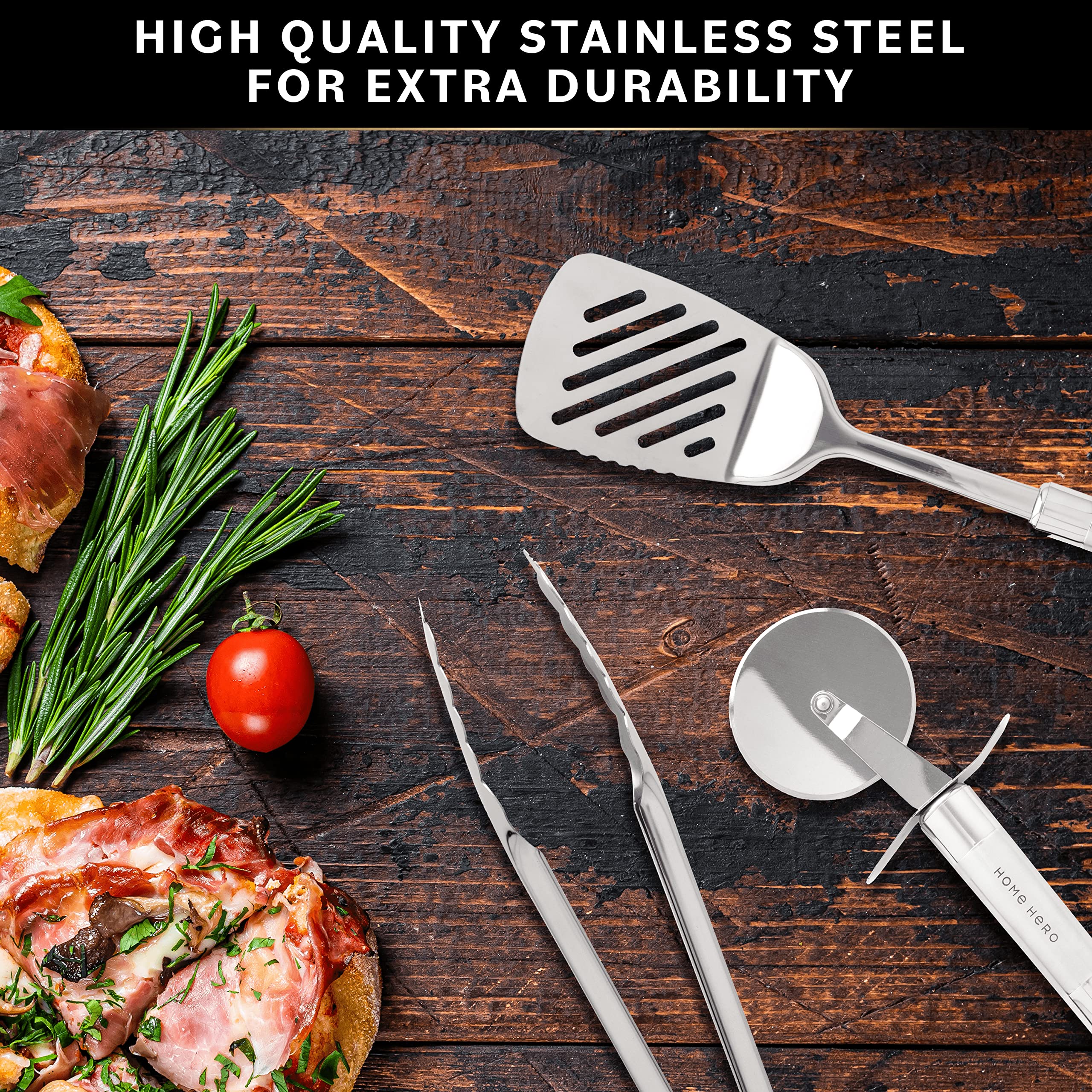 Home Hero 54-piece kitchen set displayed in a tidy drawer for organization