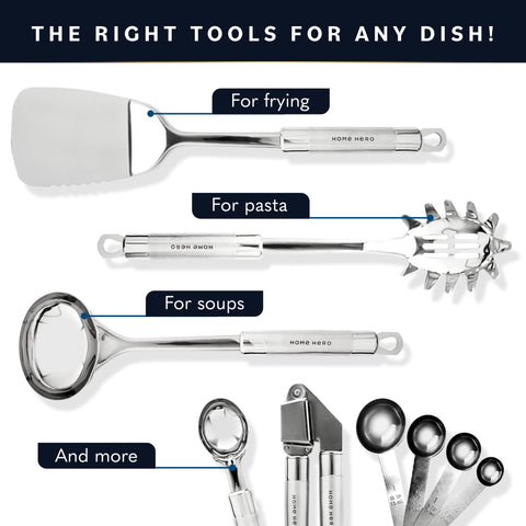 Home Hero 54-piece pasta spoon ideal for saucy pasta and easy serving