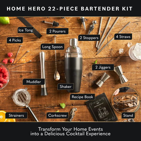 Premium stainless steel tools arranged for quick, precise mixing.