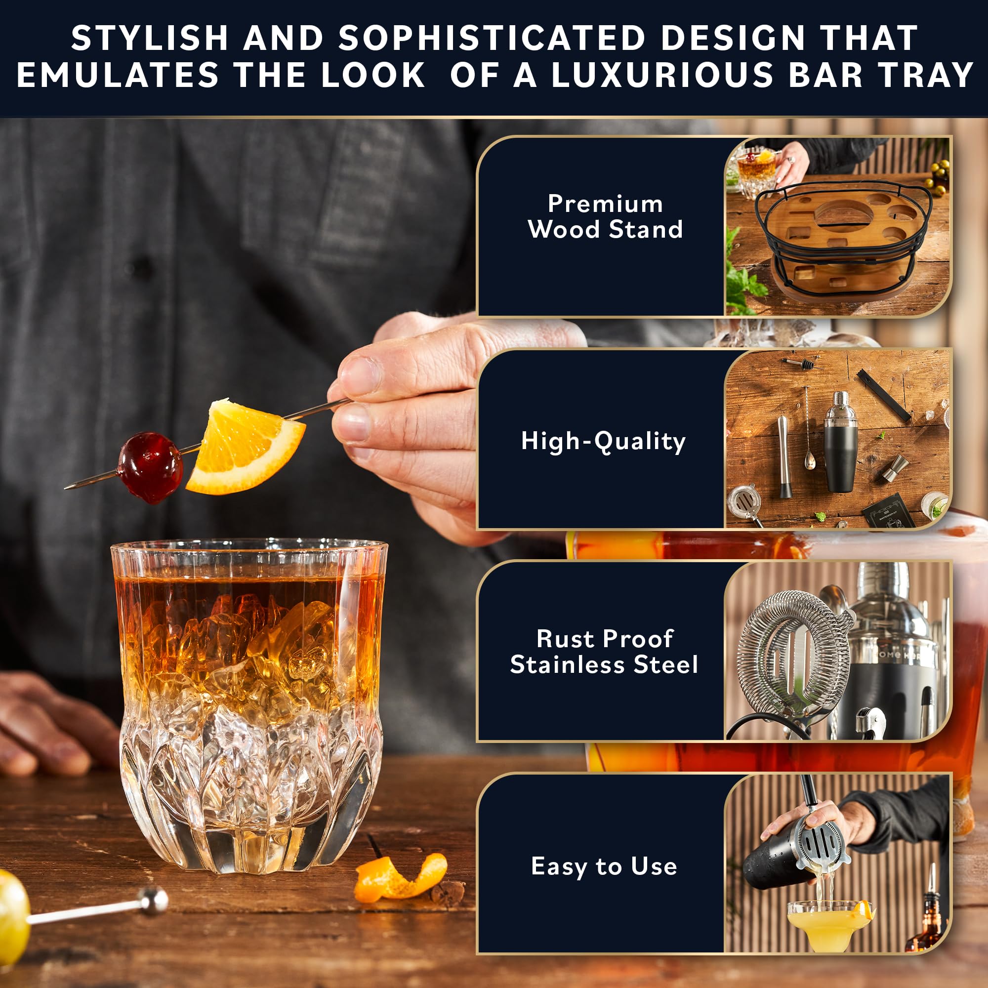 Home Hero recipe book included guides classic and modern cocktails.