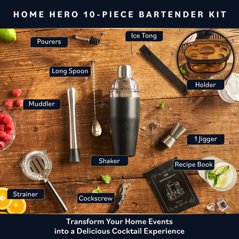 Home Hero stainless steel cocktail shaker with balanced feel for crafted drinks.