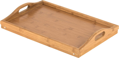 HOME IT Bed Table Tray easy cleaning with wipeable bamboo surface.