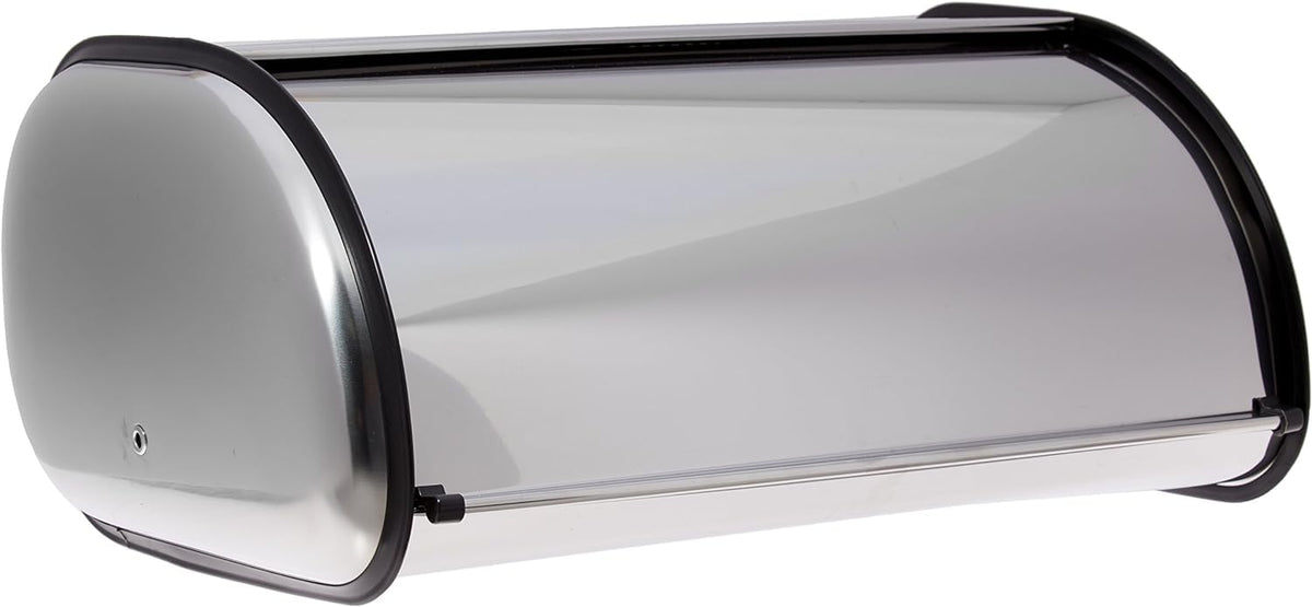 HOME IT stainless steel bread box on counter for fresh bread storage