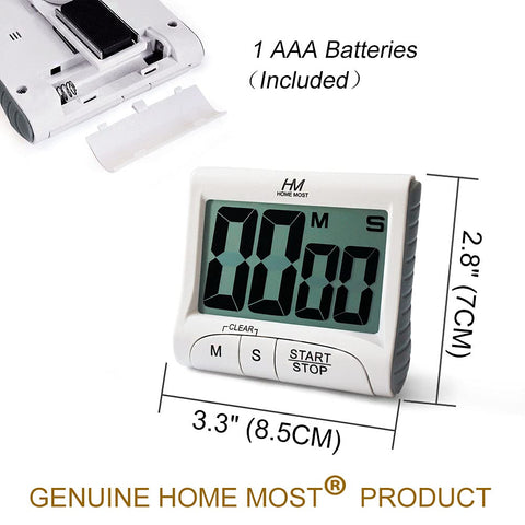 HOME MOST timer offers magnet, stand, and hook placements