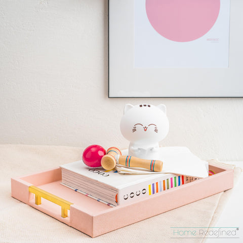 Home Redefined kitchen serving tray for drinks and snacks with style.