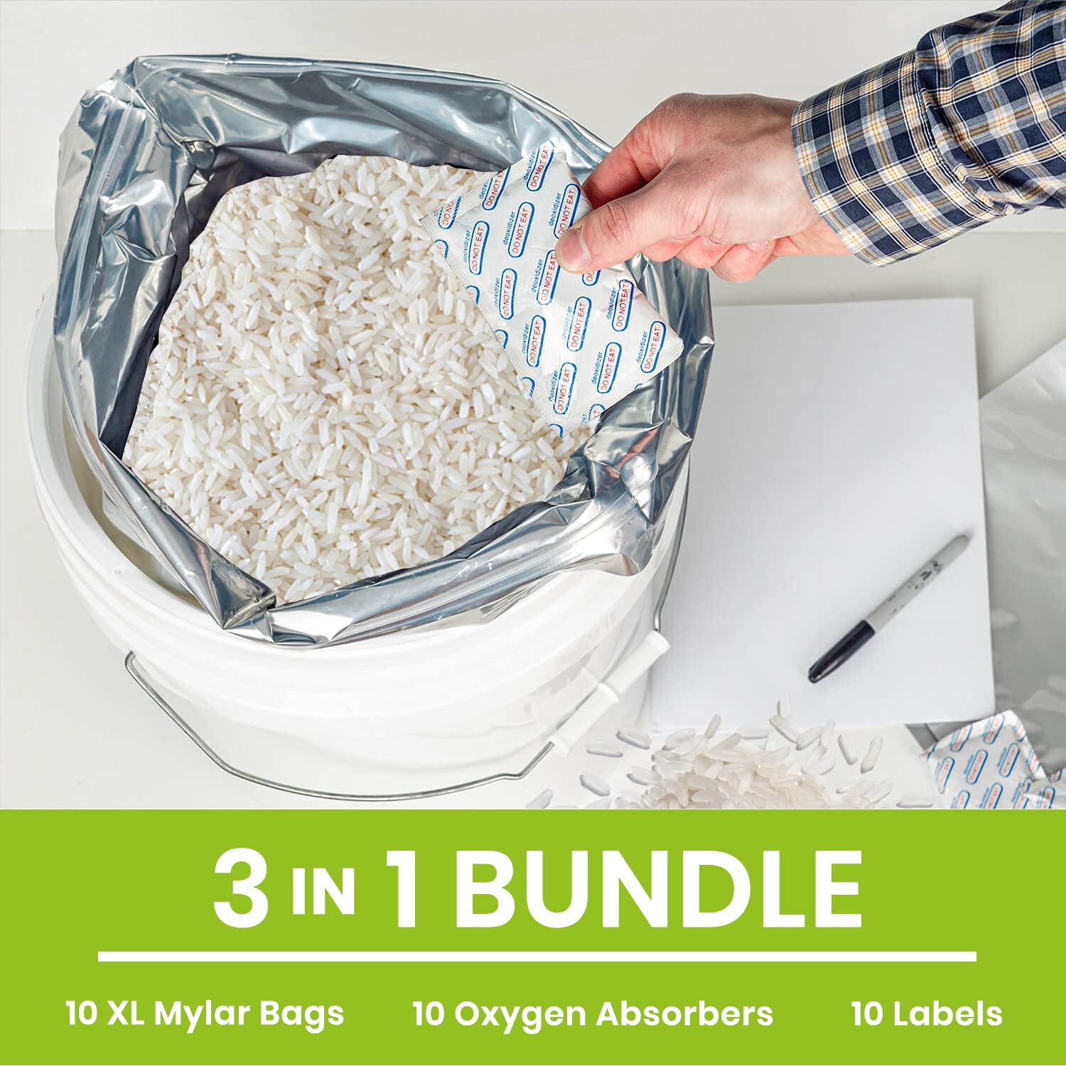 Home Sensei bag fits standard 5-gallon buckets for organized storage.