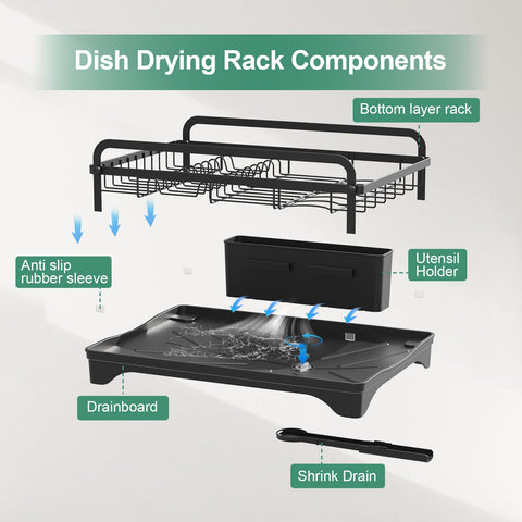 HOMEAILIE rust-resistant materials extend durability for daily dish drying.