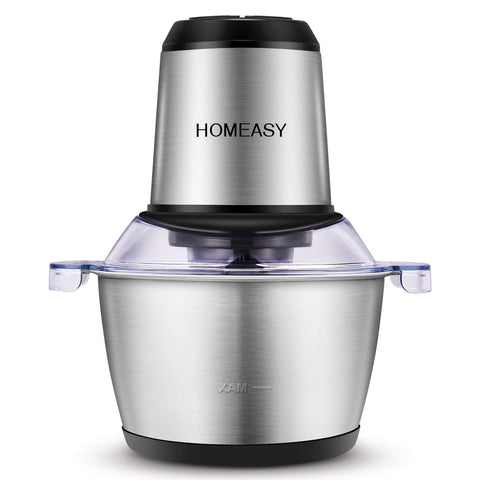 Homeasy meat grinder electric with 2L stainless steel bowl for efficient chopping.