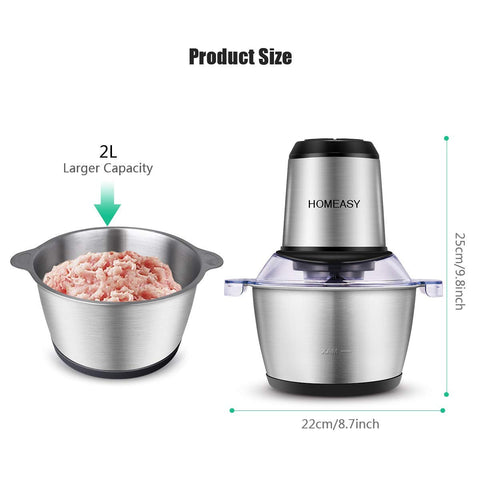 Homeasy sturdy blade joint provides durability during heavy kitchen tasks.