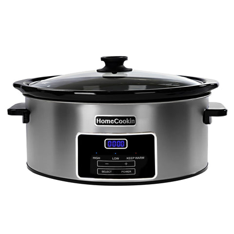HOMECOOKIN 8-Quart Slow Cooker with digital timer for hands-off meal planning.