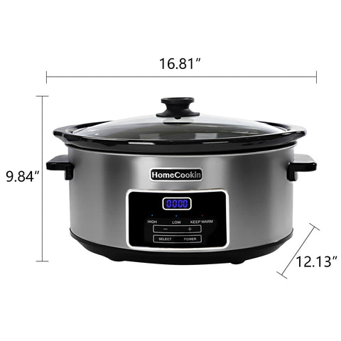 HOMECOOKIN glass lid helps lock in moisture for flavorful meals.