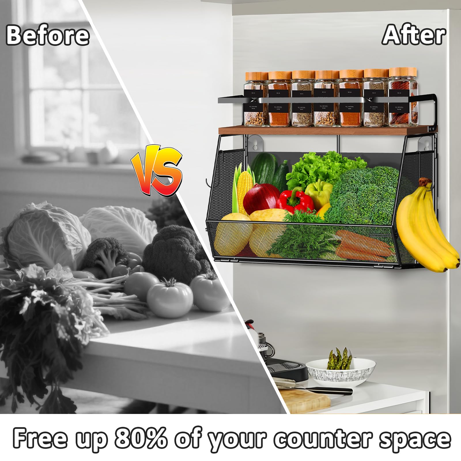 Homecor magnetic shelf-fridge-coffee-pod-storage keeps pods visible and accessible.