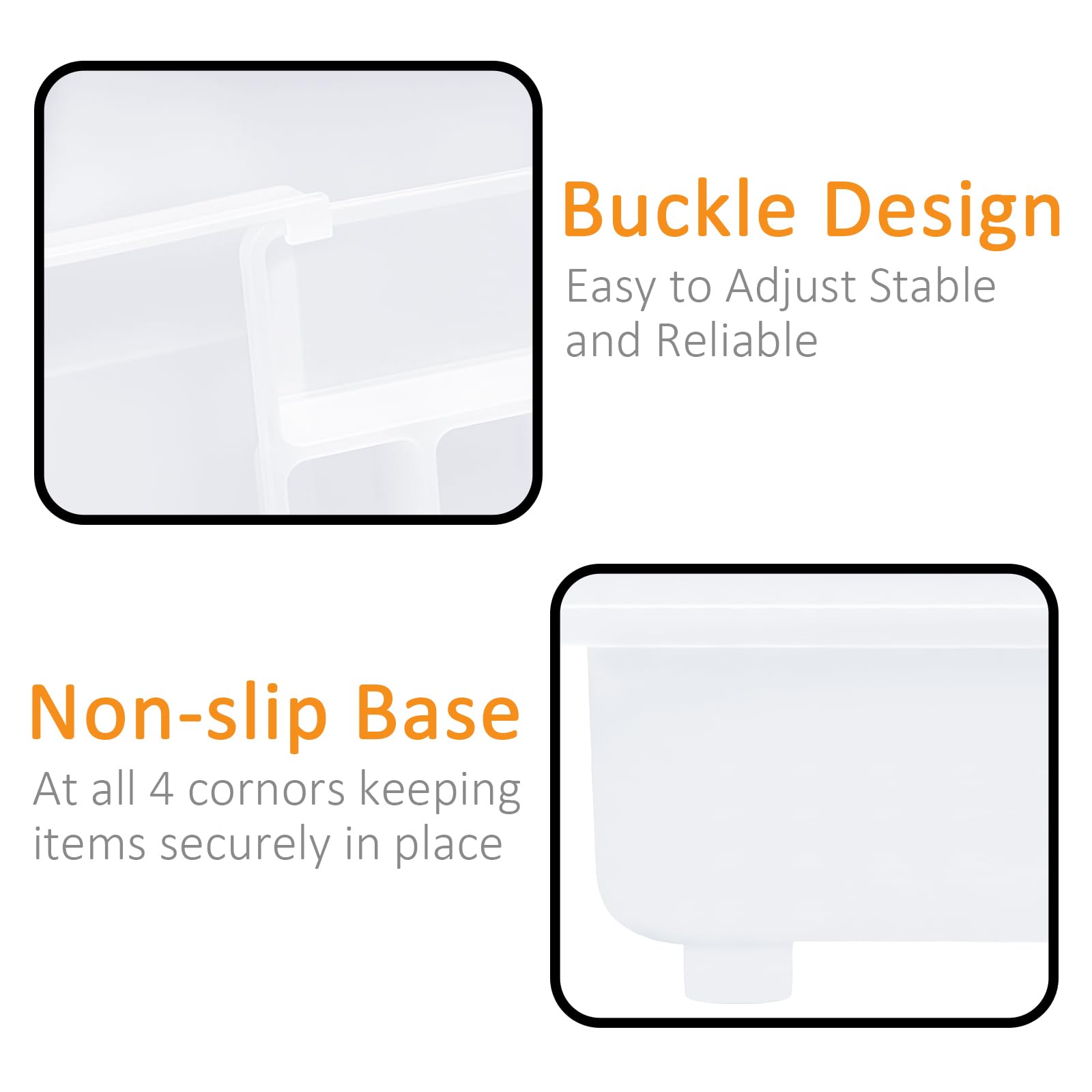 Anti-slip base with four corners prevents sliding during use.