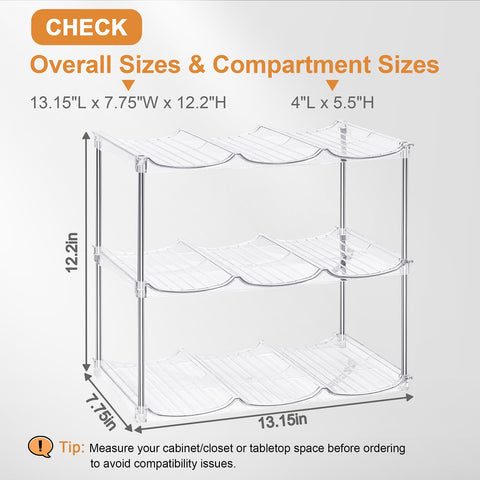 Homecor stackable bottle rack showing multiple levels for organized storage