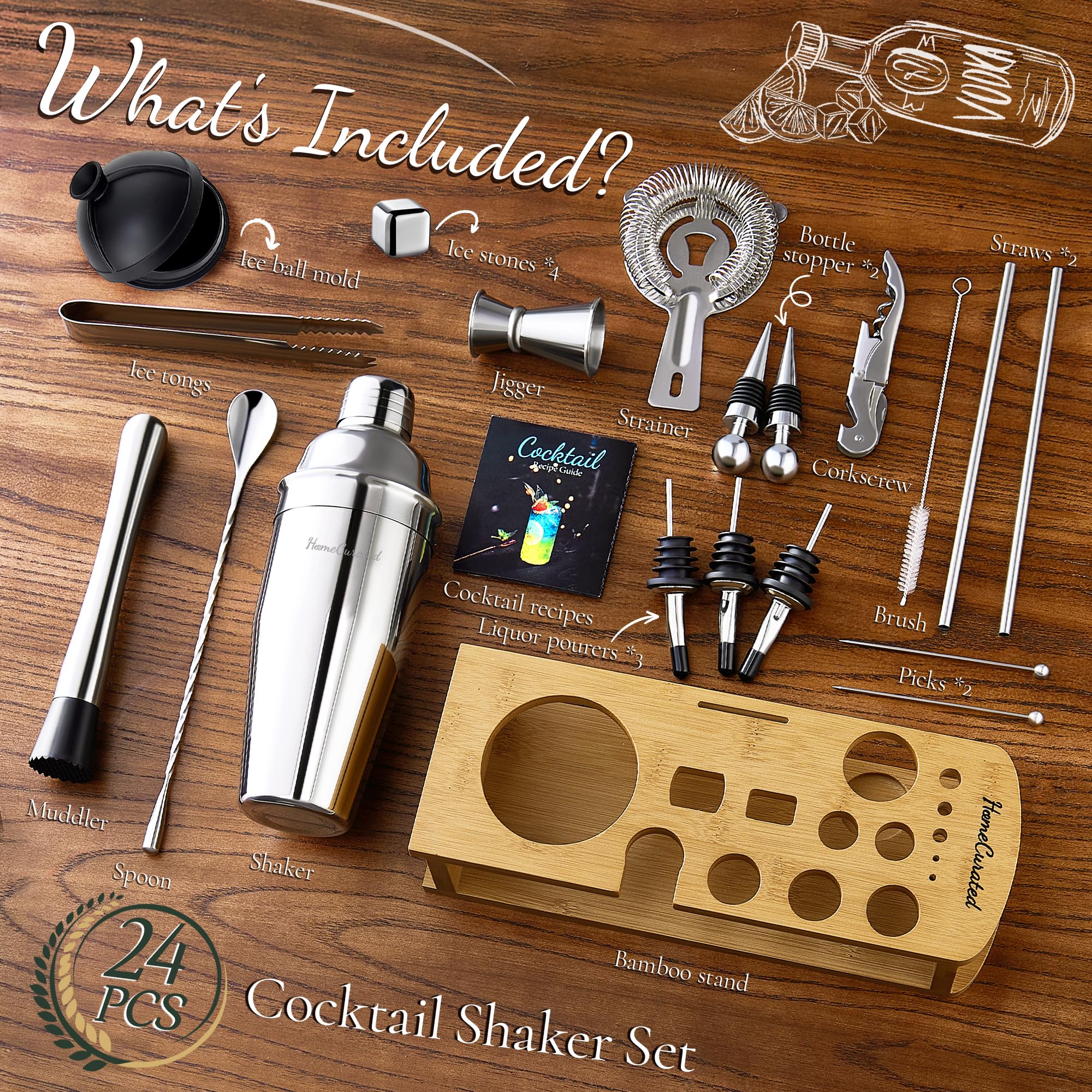 HomeCurated martini shaker highlights professional flair for classic cocktails.
