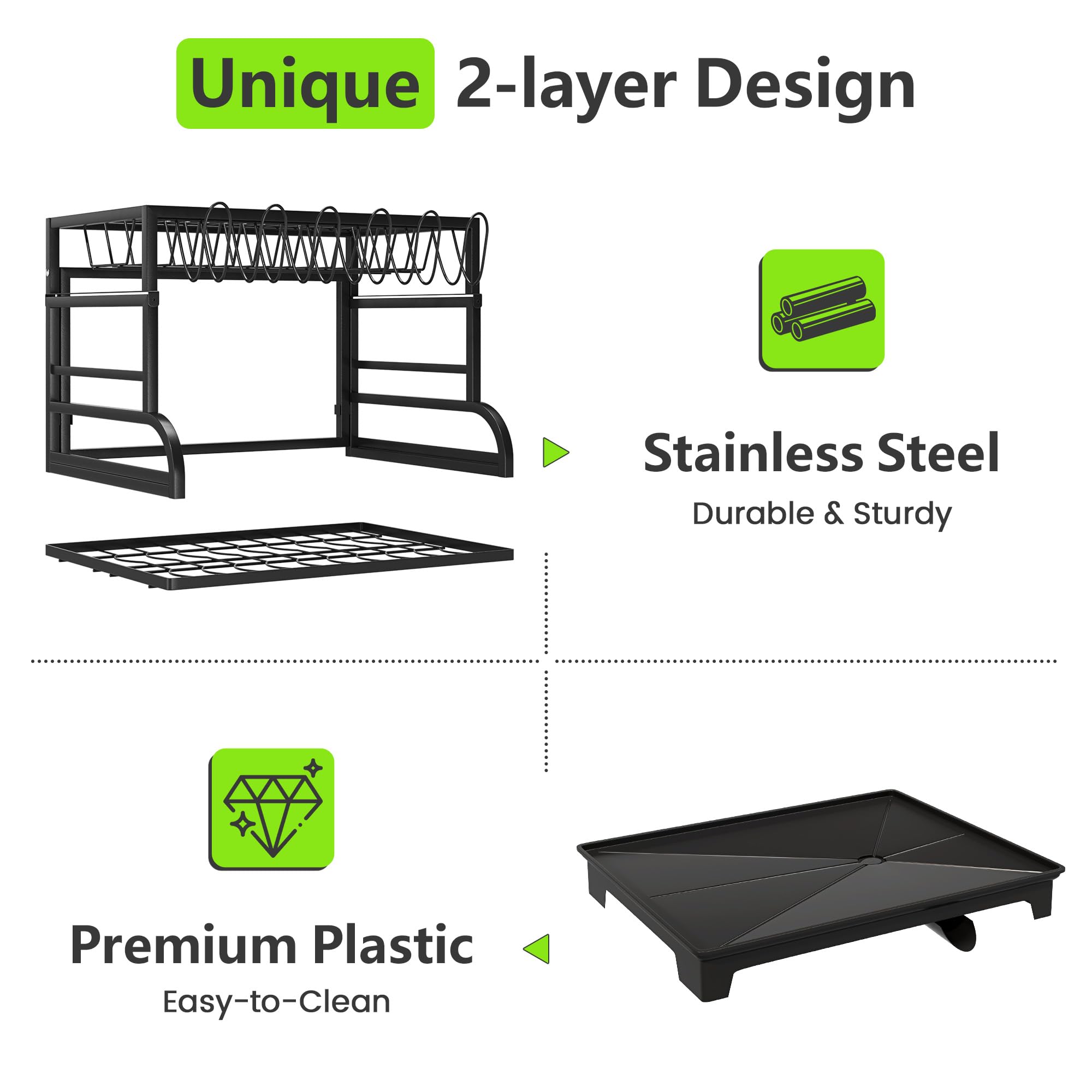 HomeCurated No Assembly Required design lets you set up quickly
