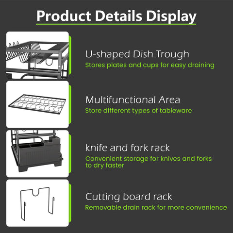 HomeCurated Sink-Side Organizer reduces countertop clutter and streamlines drying