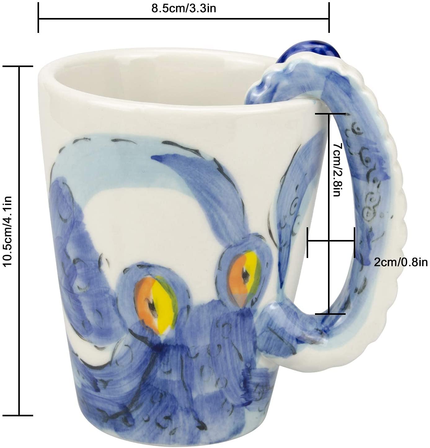 HOMEE handmade ceramic mug with vibrant underglaze color