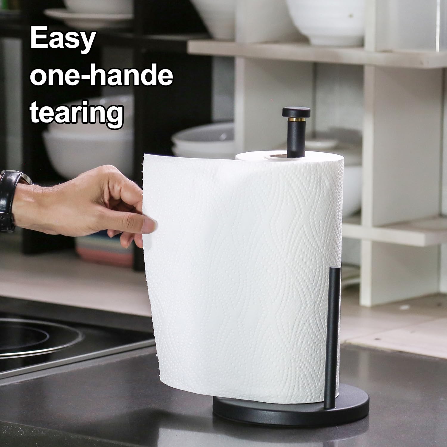 HOMEFELIZ fits standard and large paper towel rolls.