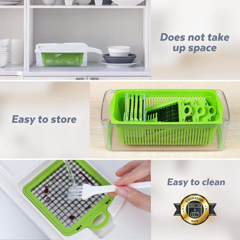 HOMEFINESSE container with lid keeps chopped ingredients neat.