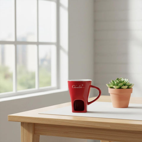 HOMEFISH tea-light heating base gently warms chocolate and cheese