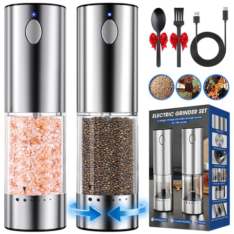 HomeHacks larger-capacity grinder with clear hopper for easy refills.
