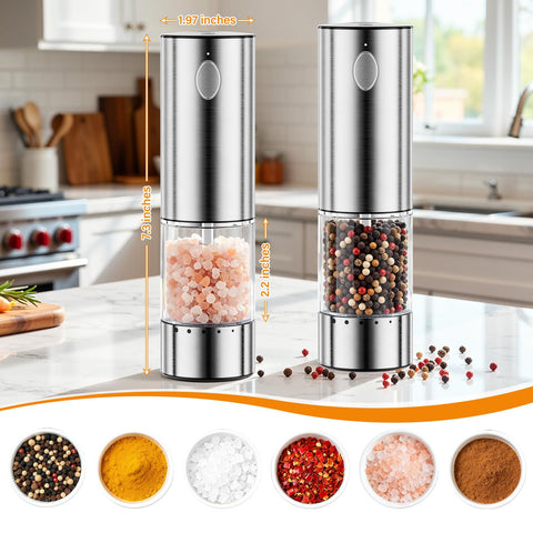 HomeHacks built-in LED light illuminates your seasoning while grinding.