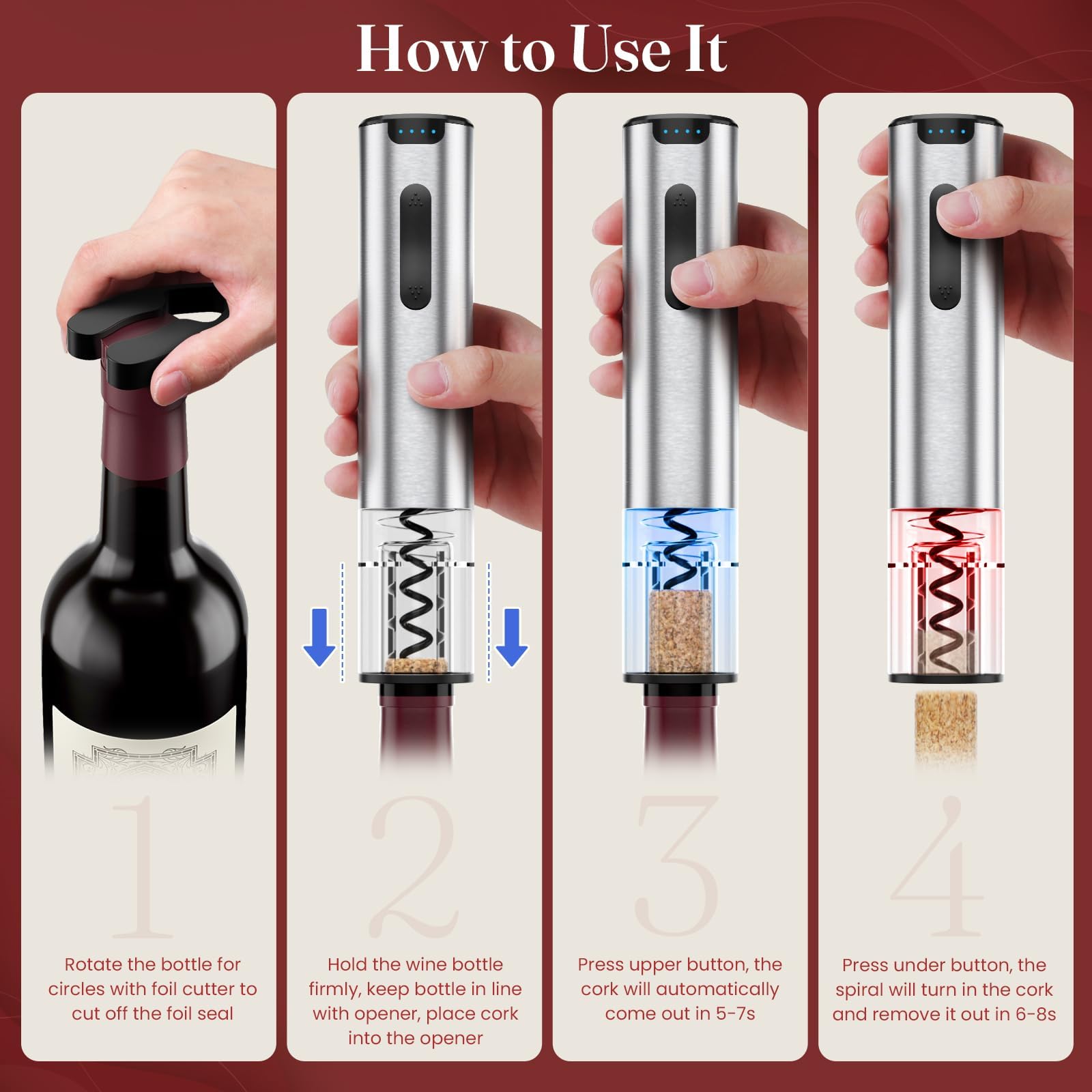 HomeHacks rechargeable opener in action, opens bottles quickly