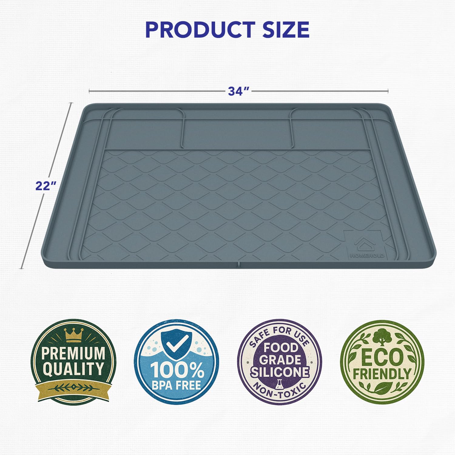 HOMEHOLD easy-clean surface for quick spill cleanup.